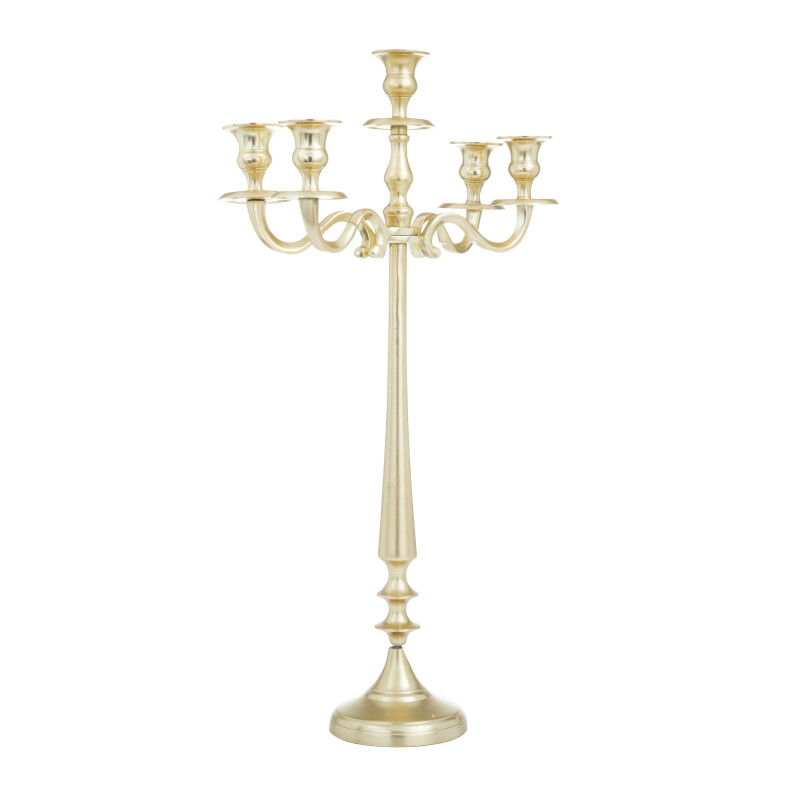 600479 Gold Gold Gold Aluminum Traditional Candelabra 24 X 13 X 13 10