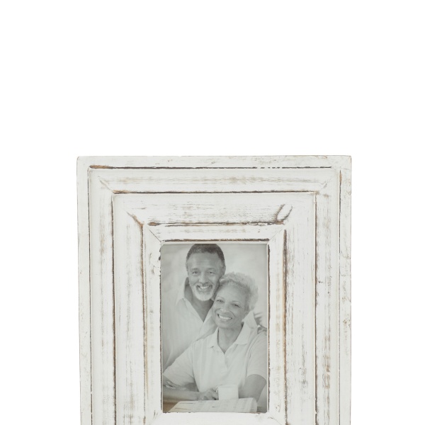 600495 Brown White Set Of 2 Brown Wood Vintage Photo Frame 3
