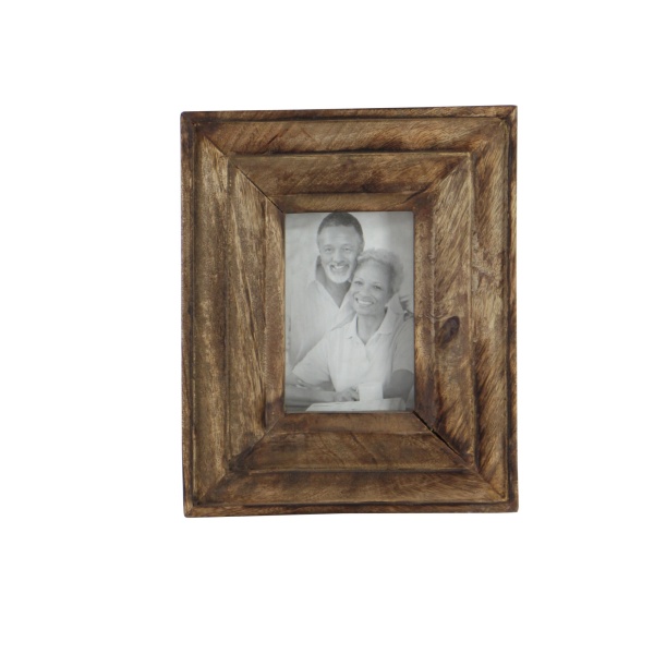 600495 Brown White Set Of 2 Brown Wood Vintage Photo Frame 9