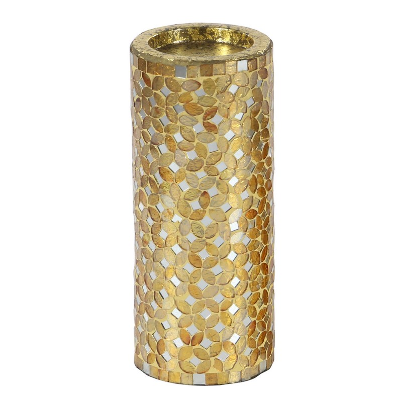 600512 Set Of 3 Gold Metal Glam Candle Holder 5