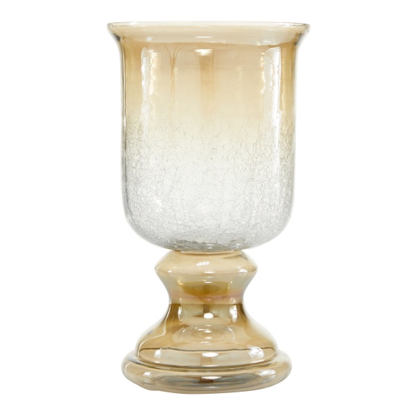 600572 Clear Brown Glass Traditional Candle Holder 5