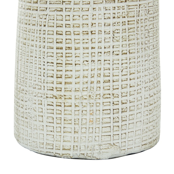 600604 Beige White Terracotta Coastal Style Vase 3