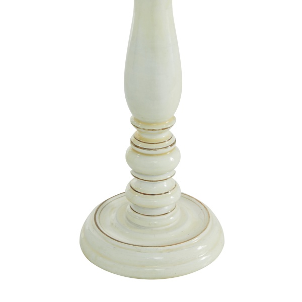 600610 Set Of 3 White Wood Country Cottage Candle Holder 3