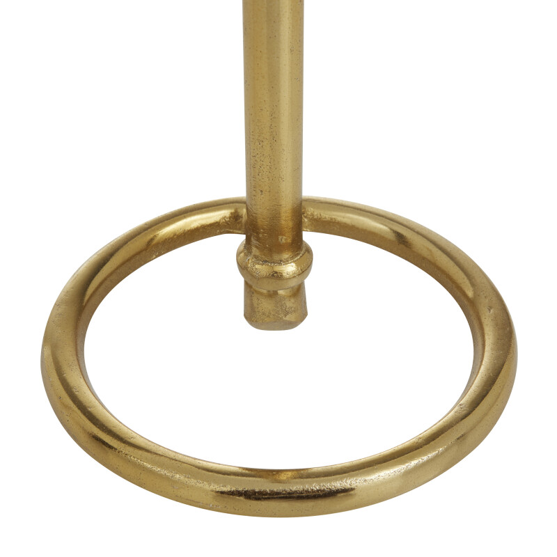 600749 Set Of 3 Gold Aluminum Contemporary Candle Holders 4