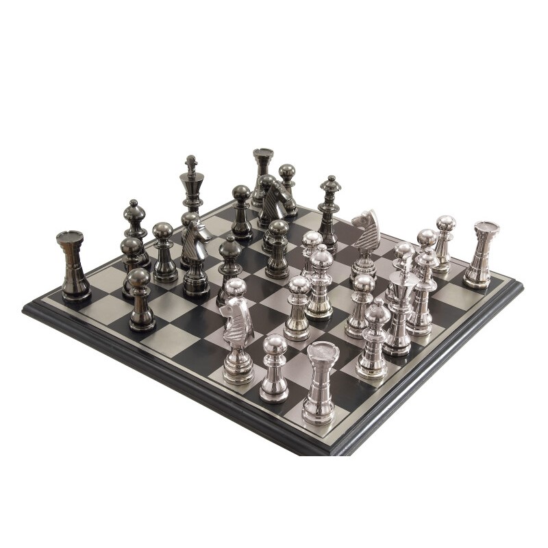 600783 Black Silver Aluminum Traditional Game Set 11