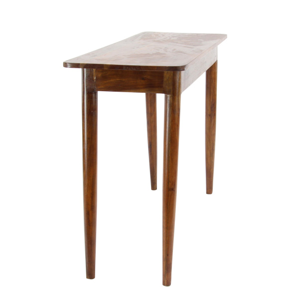 600836 Natural Brown Modern Wood Console Table 4