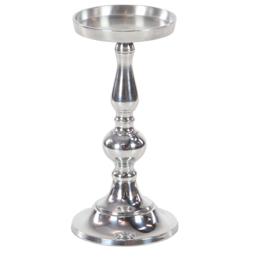 600997 Set Of 3 Silver Aluminum Traditional Candle Holder 13