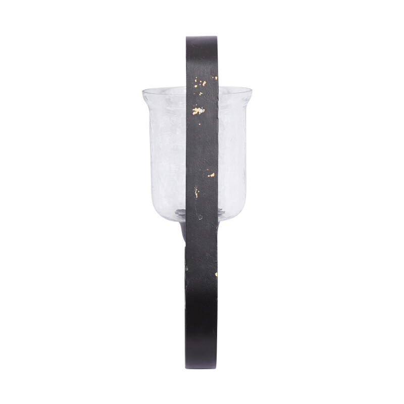 601179 Black Metal Traditional Candle Wall Sconce 8