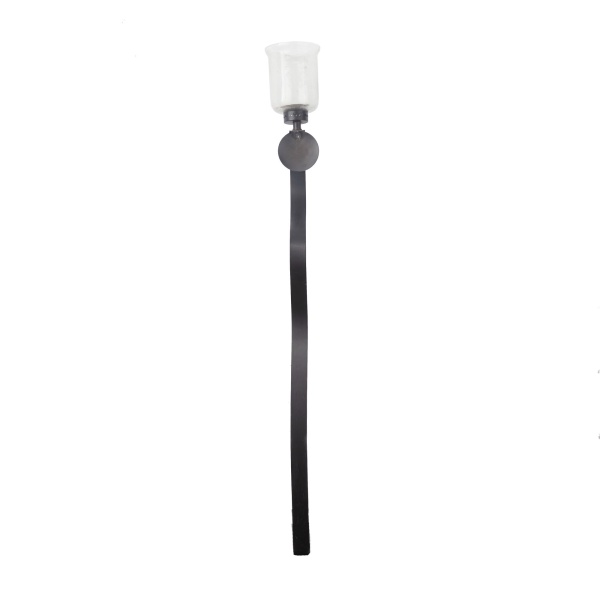 601180 Black Metal Traditional Candle Wall Sconce 2