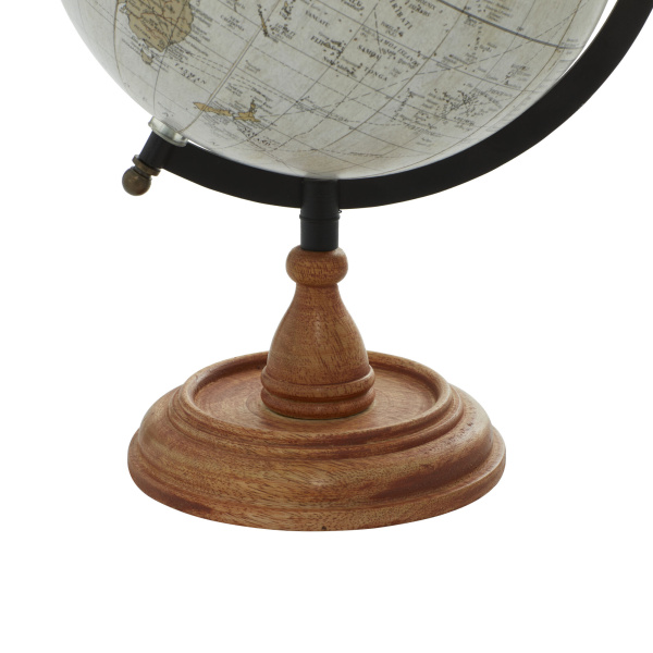 601506 Brown Wood Traditional Globe 6