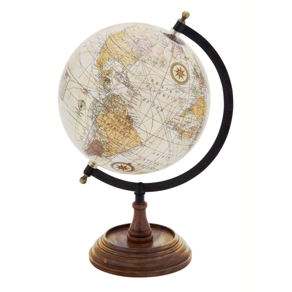 601506 Brown Wood Traditional Globe 9