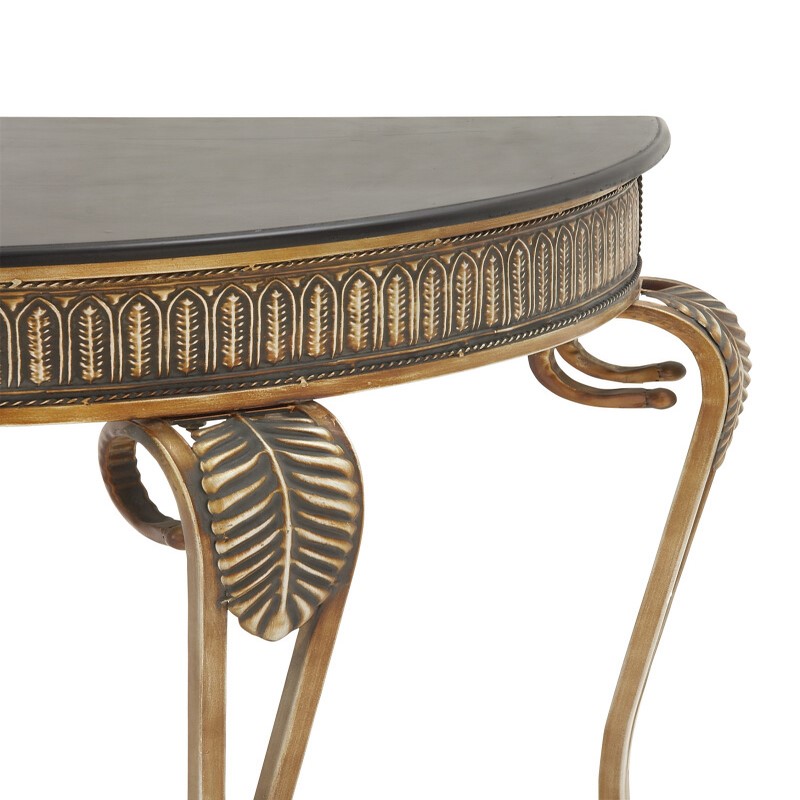 601883 Gold Traditional Metal Console Table 5