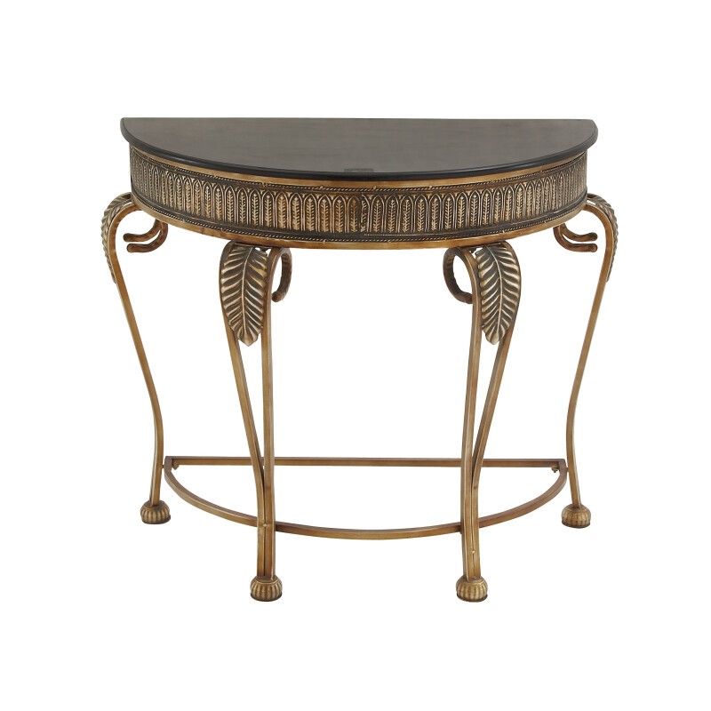 601883 Gold Traditional Metal Console Table 7