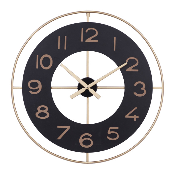 601973 Gold Vintage Metal Wall Clock, 28" x 28"
