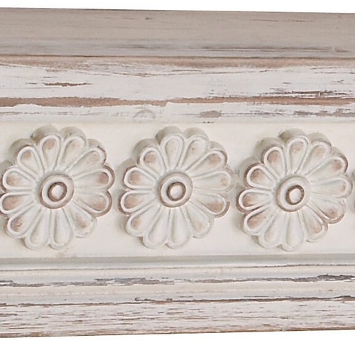 602164 White Wood Vintage Wall Shelf 4