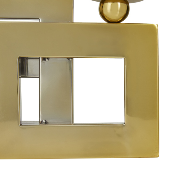 602244 Gold Stainless Steel Modern Candle Holder 3