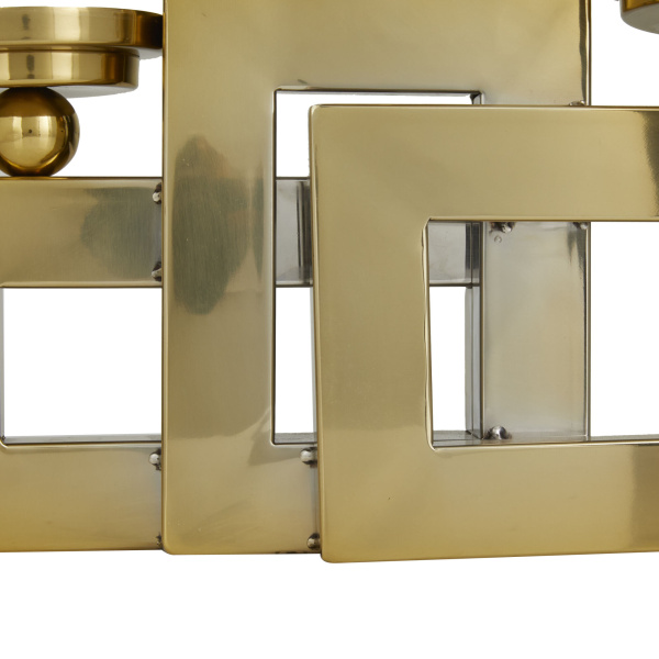 602244 Gold Stainless Steel Modern Candle Holder 4