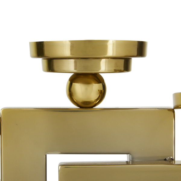 602244 Gold Stainless Steel Modern Candle Holder 5