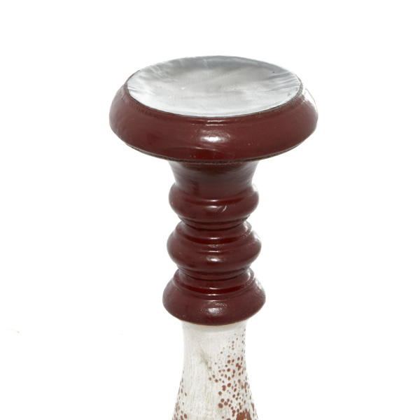 602285 White Red And White Wood Farmhouse Candlestick Holders 2