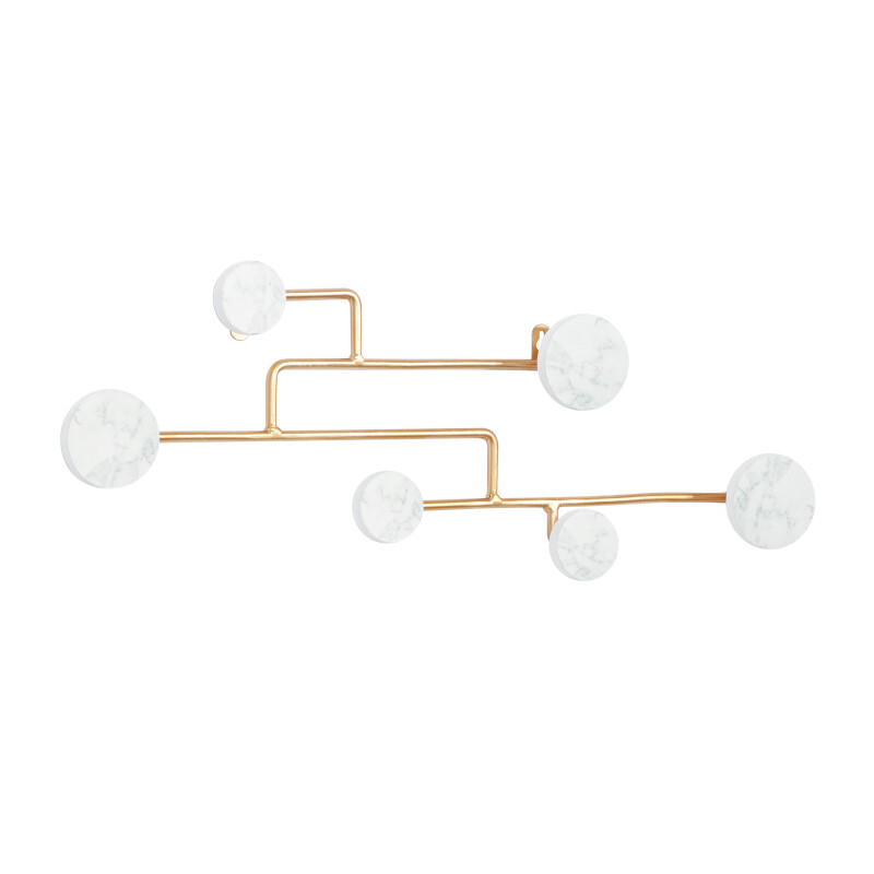 602398 White Gold Wood Glam Wall Hook 1