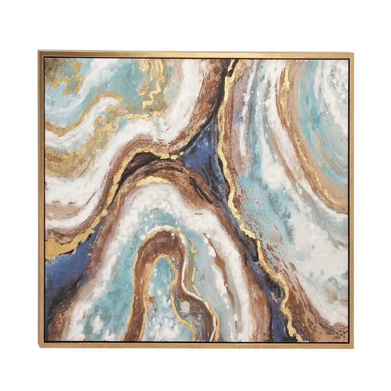 602537 Multi Colored Glam Abstract Canvas Wall Art, 36" x 47"