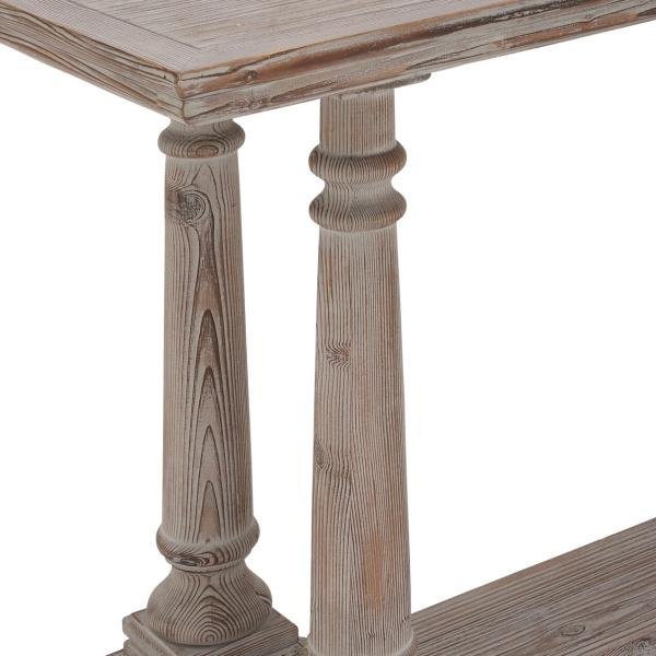 602597 Light Brown Rustic Wood Console Table 7