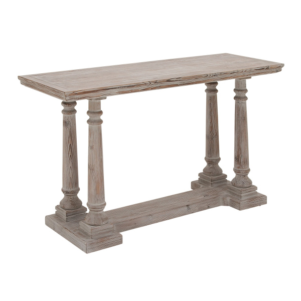 602597 Light Brown Rustic Wood Console Table 8