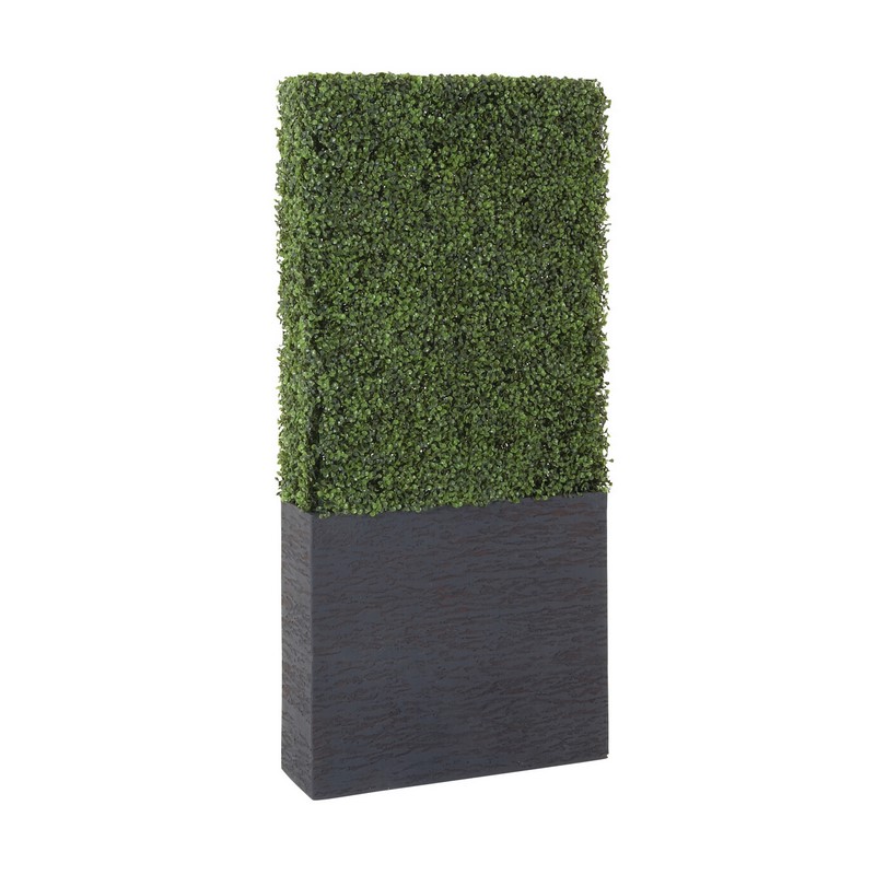 602736 22” x 59” Tall Artificial Green Boxwood Hedge Indoor Outdoor Decor