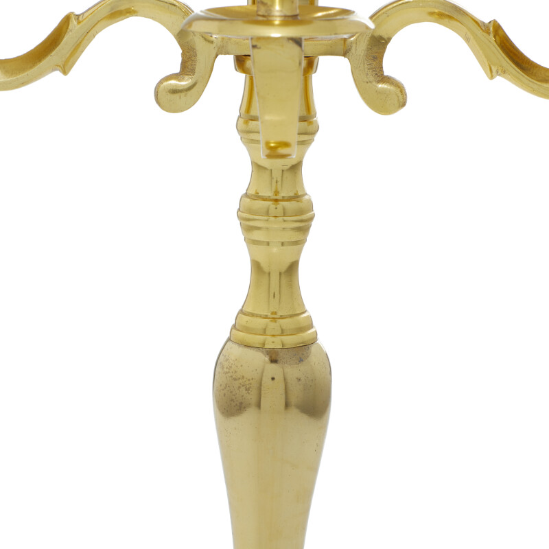 602748 Gold Aluminum Traditional Candle Holder 3