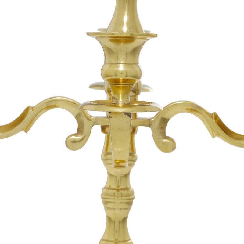 602748 Gold Aluminum Traditional Candle Holder 4
