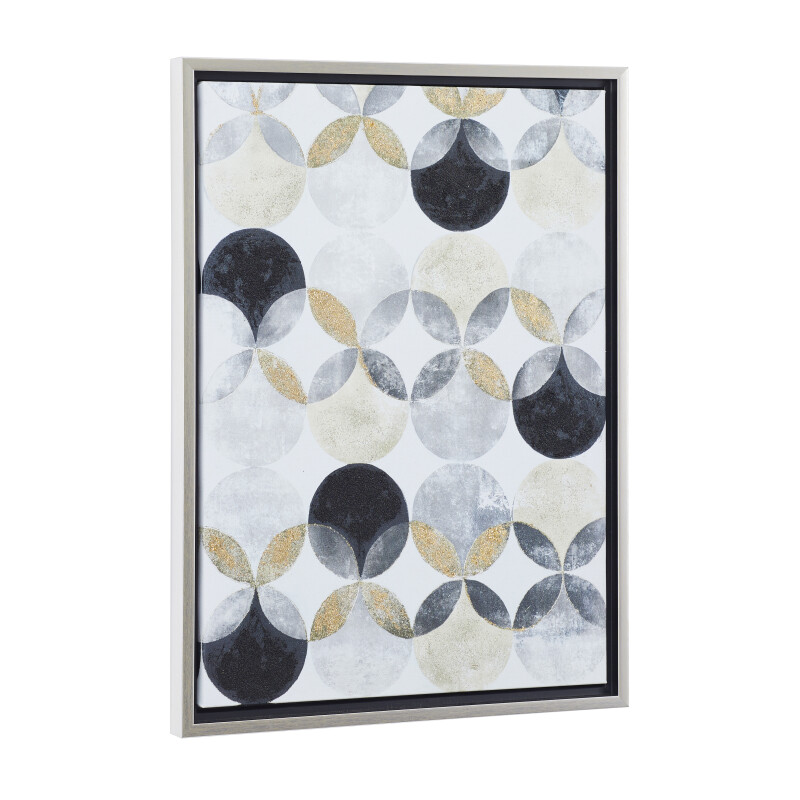 602930 Grey Polystone Modern Framed Wall Art 2