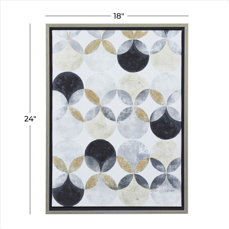 602930 Grey Polystone Modern Framed Wall Art 6