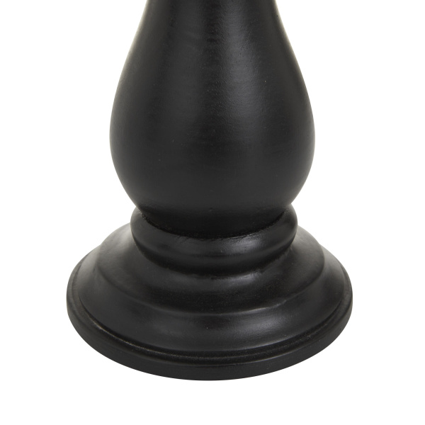 603045 Black Set Of 3 Black Wood Traditional Candle Holders 4
