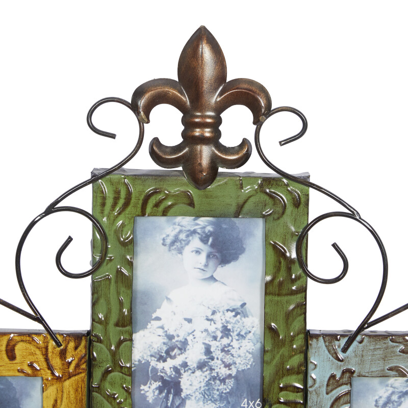 603121 Green Multi Colored Metal Traditional Wall Photo Frame 3
