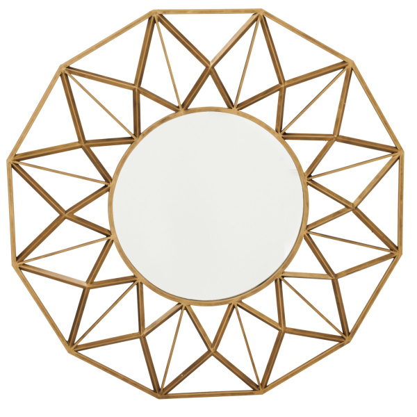 603155 Gold Glam Metal Wall Mirror 1