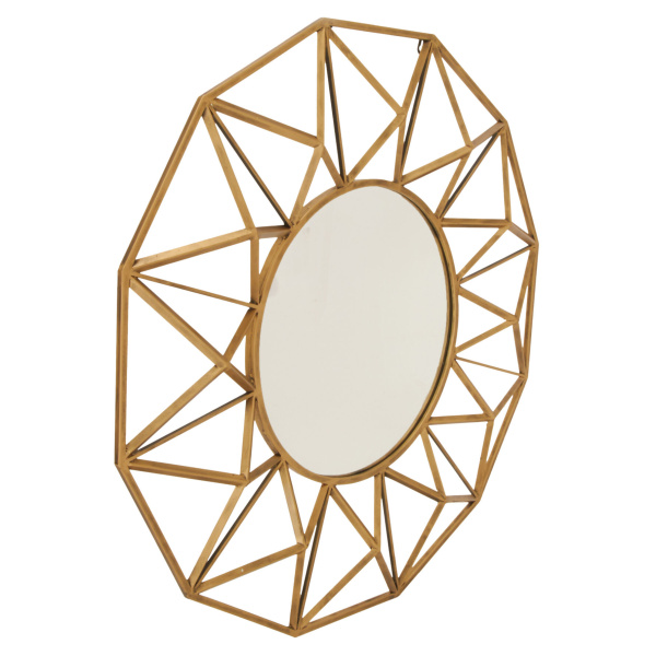 603155 Gold Glam Metal Wall Mirror 2