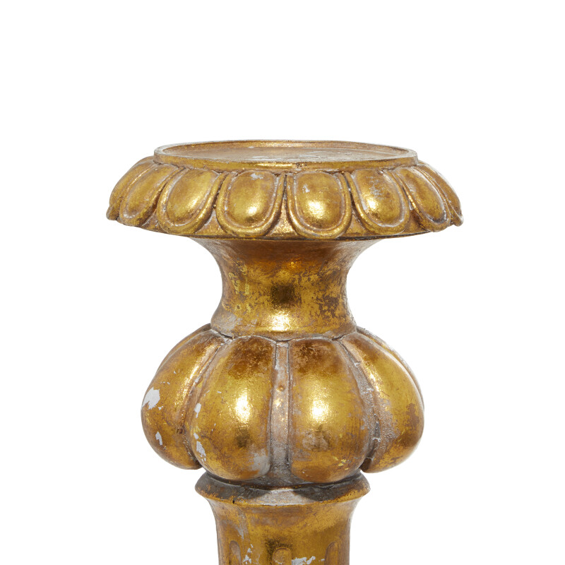 603234 Gold Polystone Rustic Candlestick Holders 4