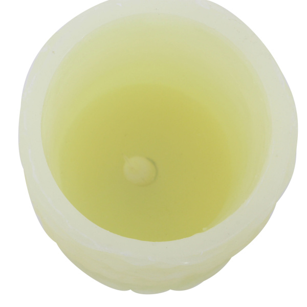 603235 Cream Set Of 3 Cream Traditional Resin Flameless Candle 3