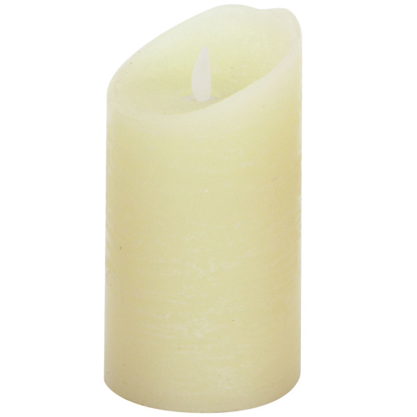 603237 Set Of 3 Beige Traditional Wax Flameless Candles 4