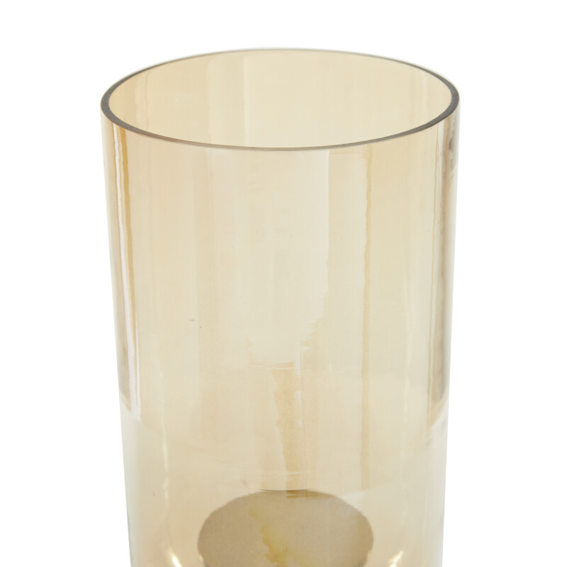 603290 Clear Gold Aluminum Traditional Hurricane Lamp 2