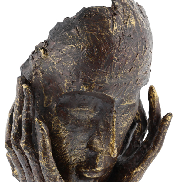603570 Brown Polystone Traditional Sculpture Mask 3