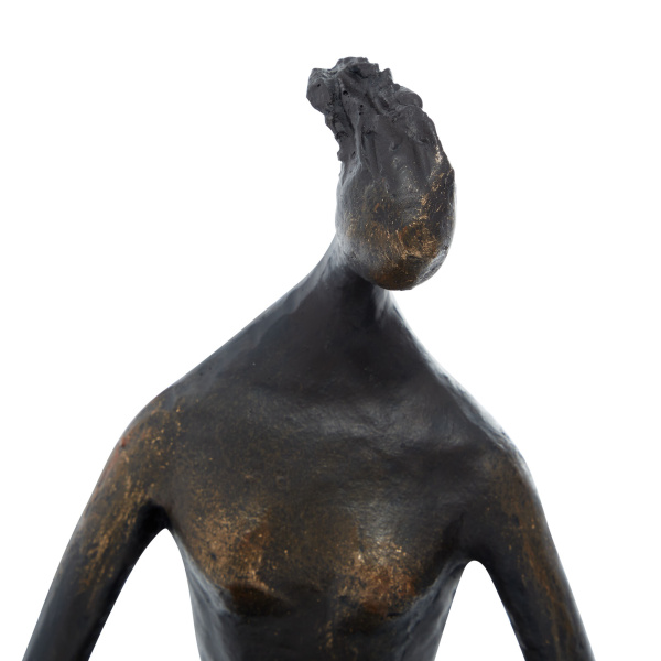 603603 Set Of 2 Bronze Resin Traditional Yoga Sculpture 3