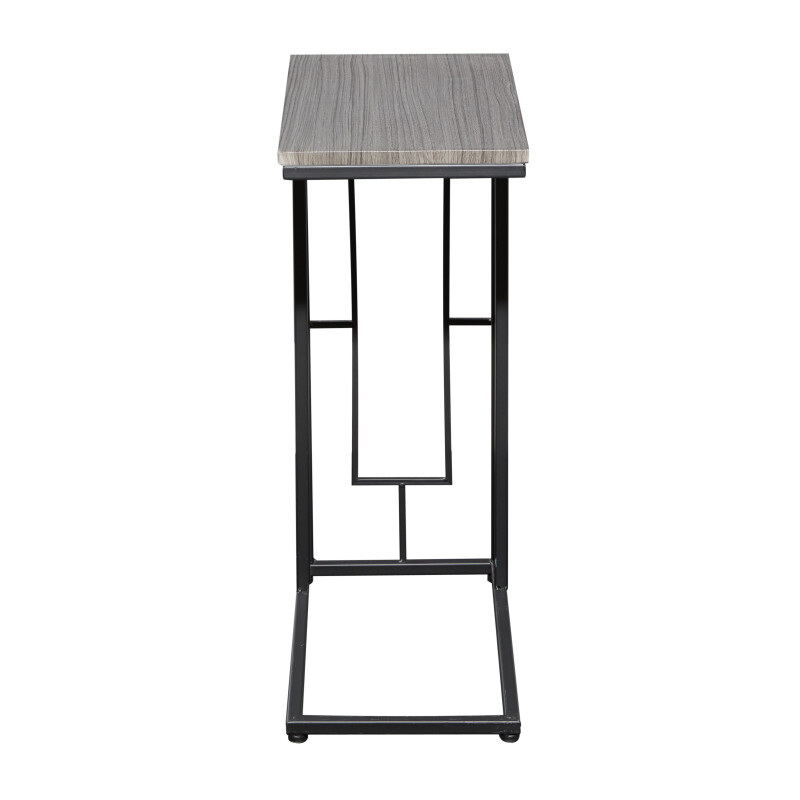 603622 Black Metal And Wood Contemporary Accent Table 4
