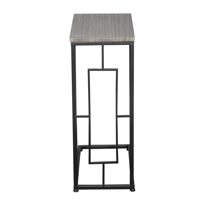 603622 Black Metal And Wood Contemporary Accent Table 7