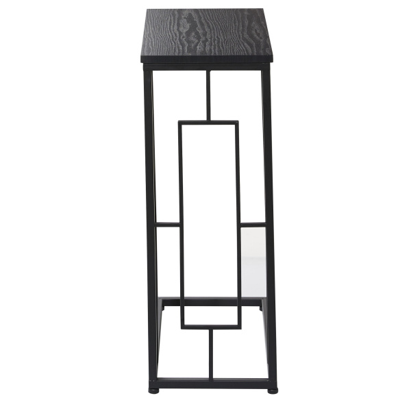 603631 Black Metal Contemporary Accent Table 2