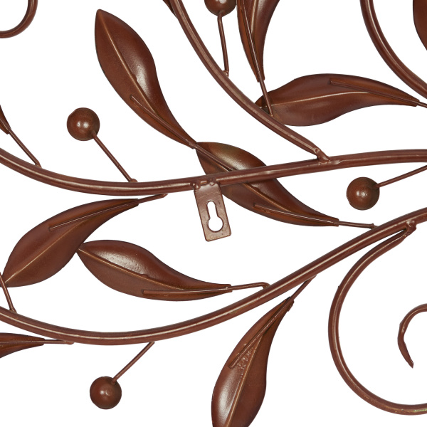 603968 Brown Metal Traditional Floral Wall Decor 5