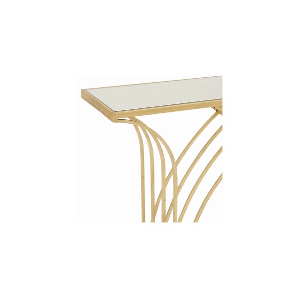 604142 Gold Modern Metal Console Table 5