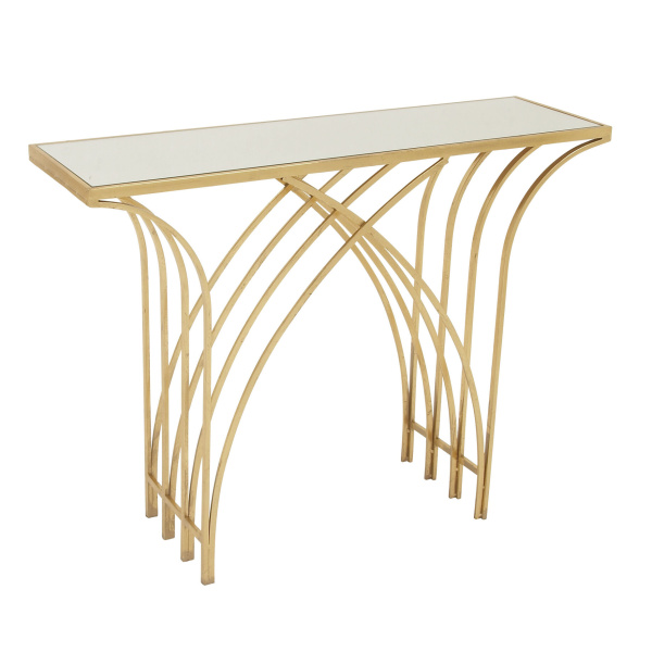 604142 Gold Modern Metal Console Table