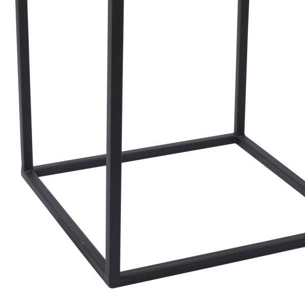 604161 Black Grey Set Of 2 Black Metal Contemporary Accent Table 6