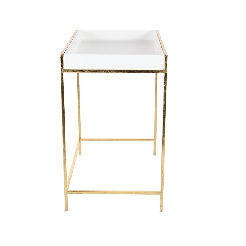 604165 Set Of 2 Gold Metal Contemporary Console Table 6
